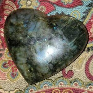 Lots of Flash Labradorite Heart